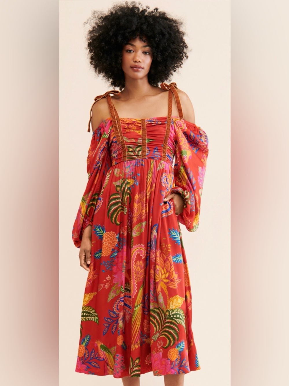 Farm Rio Mystic Bush Midi Dress